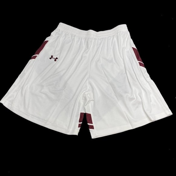 Under Armour Other - NEW Under‎ Armour Zagger Lacrosse Shorts Adult XL White Maroon LAX